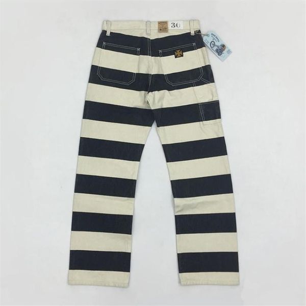bob dong 16oz prison pants multi-pockets motorcycle black white striped trousers 210201316w
bob dong 16oz prison pants multi-pockets motorcycle black white striped trousers 210201316w