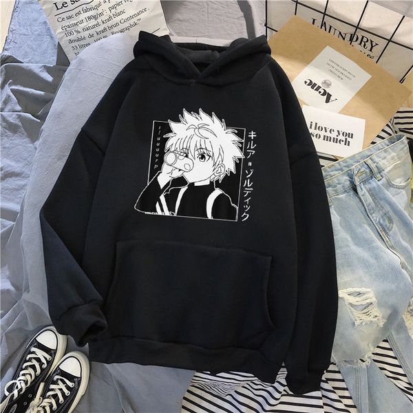women's hoodies sweatshirts kawaii hunter x killua zoldyck anime manga loose hooded hoody pullover clothes 220830, Black
women's hoodies sweatshirts kawaii hunter x killua zoldyck anime manga loose hooded hoody pullover clothes 220830, Black