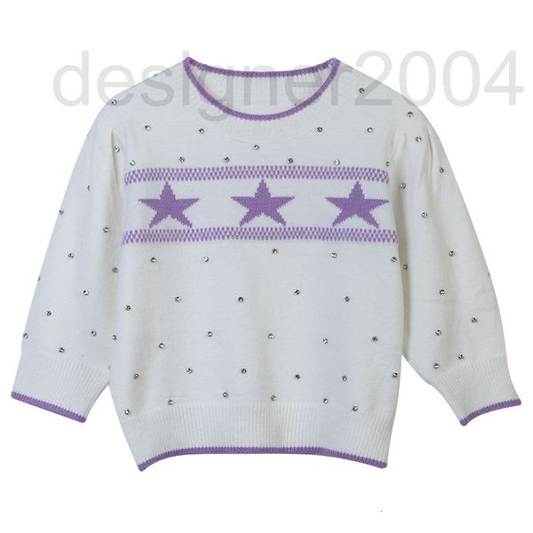 women's sweaters designer early autumn knitted pullover women's 2022 new stripe five pointed star jacquard with diamond trim round, White;black
women's sweaters designer early autumn knitted pullover women's 2022 new stripe five pointed star jacquard with diamond trim round, White;black