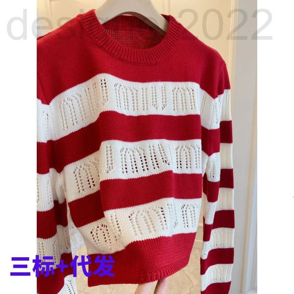 women's sweaters designer miu family autumn winter christmas red and white stripe hollow letter sweater women's wool short b0fn, White;black
women's sweaters designer miu family autumn winter christmas red and white stripe hollow letter sweater women's wool short b0fn, White;black