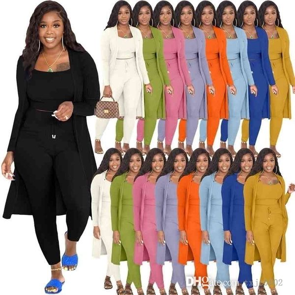 autumn women tracksuits 3 piece set tank rib long sleeve cardigan cloak pants outfit, Gray
autumn women tracksuits 3 piece set tank rib long sleeve cardigan cloak pants outfit, Gray