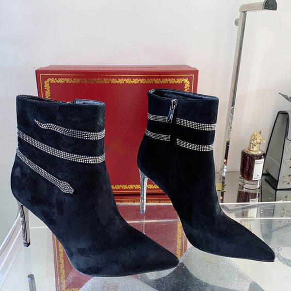 cashmere ankle boots fashion crystal rhinestone serpentine winding ladies shoes high heel booties luxury designers womens boot 35-42, Black
cashmere ankle boots fashion crystal rhinestone serpentine winding ladies shoes high heel booties luxury designers womens boot 35-42, Black