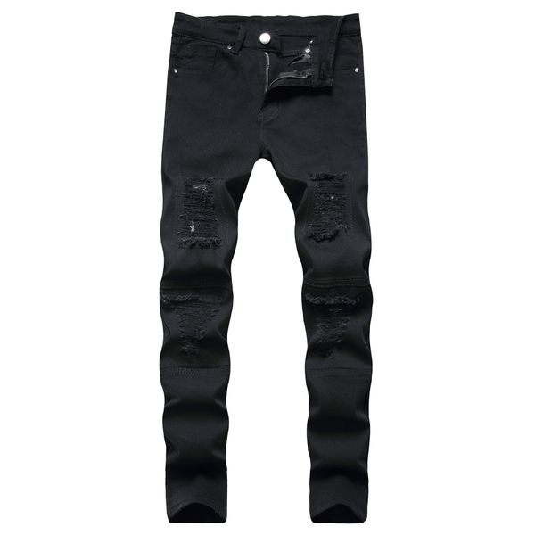 men's jeans european and american slim straight tube zipper pleated men's pants, Blue
men's jeans european and american slim straight tube zipper pleated men's pants, Blue