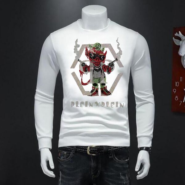 rhinestones round neck long sleeve sweatshirts men designer outfits men hoody, Black
rhinestones round neck long sleeve sweatshirts men designer outfits men hoody, Black