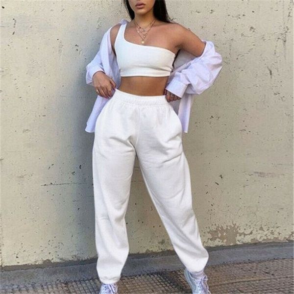 women's pants capris autumn winter fleece joggers sweatpants women high waist solid loose baggy hip hop casual fashion sport streetwear, Black;white
women's pants capris autumn winter fleece joggers sweatpants women high waist solid loose baggy hip hop casual fashion sport streetwear, Black;white