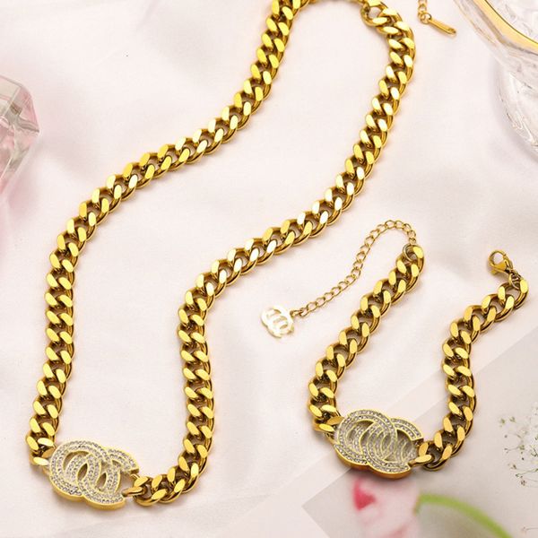 luxury pendant necklace bracelet two piece designer jewelry gold chain women necklaces, Silver
luxury pendant necklace bracelet two piece designer jewelry gold chain women necklaces, Silver