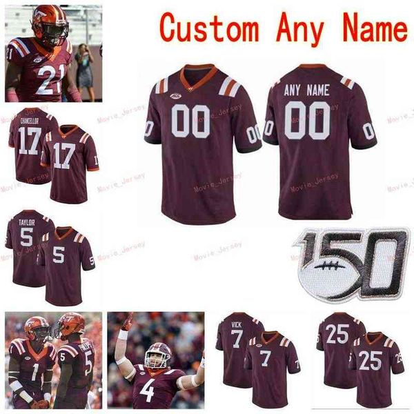 american college football wear stitched custom 11 tre turner 14 damon hazelton 17 kam chancellor 2 hendon hooker virginia tech hokies colleg, Black
american college football wear stitched custom 11 tre turner 14 damon hazelton 17 kam chancellor 2 hendon hooker virginia tech hokies colleg, Black
