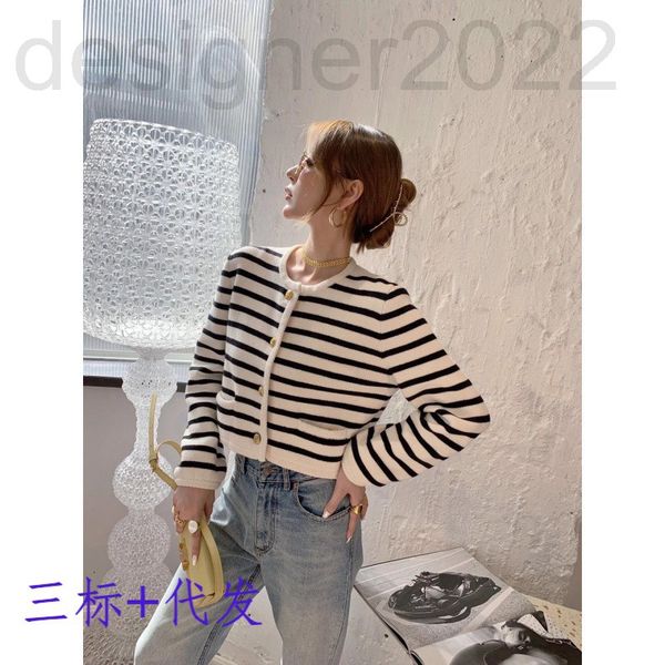 women's sweaters designer ce autumn and winter french small fragrance black white stripe milk sweater wool knitted cardigan mcxw, White;black
women's sweaters designer ce autumn and winter french small fragrance black white stripe milk sweater wool knitted cardigan mcxw, White;black