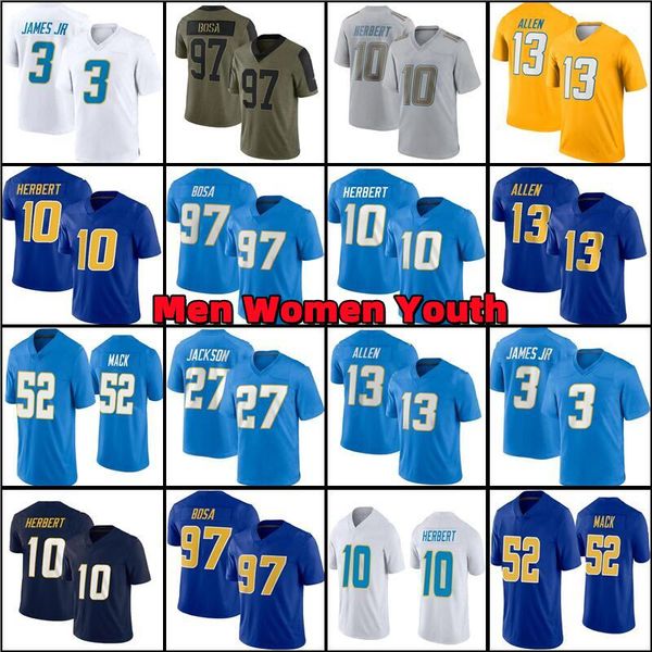 khalil mack 10 justin herbert football jersey joey j.c. jackson 3 derwin james jr 13 keenan allen joey bosa austin ekeler junior tomlinson 1, Black;red
khalil mack 10 justin herbert football jersey joey j.c. jackson 3 derwin james jr 13 keenan allen joey bosa austin ekeler junior tomlinson 1, Black;red