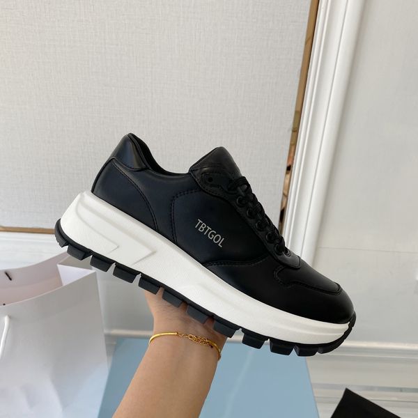 designer womens casual sports shoes saw outsole genuine travel fashion leather thick bottom flats classic lace-up casual sneakers with box n, Black
designer womens casual sports shoes saw outsole genuine travel fashion leather thick bottom flats classic lace-up casual sneakers with box n, Black