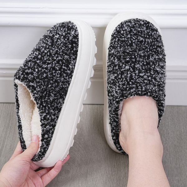 slippers comwarm women fluffy winter warm memory foam fuzzy female indoor non slip thick sole knit bedroom furry shoes 220831, Black
slippers comwarm women fluffy winter warm memory foam fuzzy female indoor non slip thick sole knit bedroom furry shoes 220831, Black