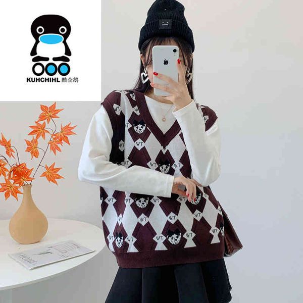 women's knits tees knitted vest autumn winter v-neck sweater women's sleeveless jacquard loose version versatile sweater tvma, White
women's knits tees knitted vest autumn winter v-neck sweater women's sleeveless jacquard loose version versatile sweater tvma, White