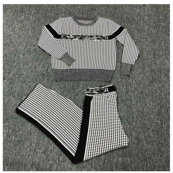 women's tracksuits autumn rhombus chessboard color contrast round collar long sleeve sweater wide leg pants fashion casual suit h5cq, Gray
women's tracksuits autumn rhombus chessboard color contrast round collar long sleeve sweater wide leg pants fashion casual suit h5cq, Gray