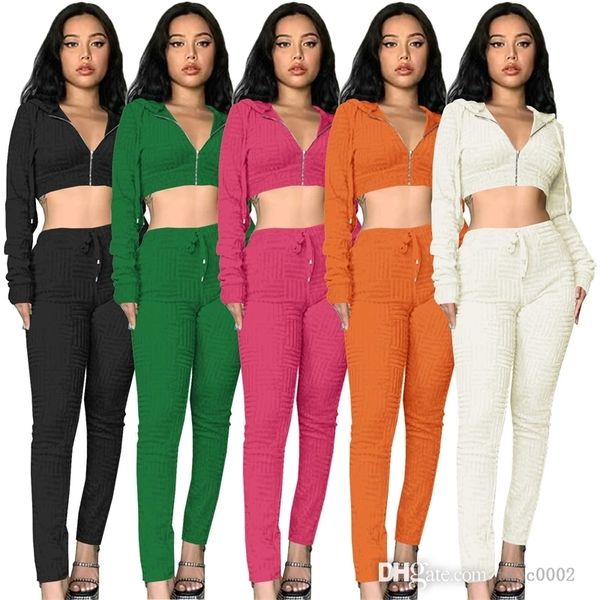 2022 autumn winter women tracksuits zipper hooded crop towel cloth two piece pants outfits, Gray
2022 autumn winter women tracksuits zipper hooded crop towel cloth two piece pants outfits, Gray