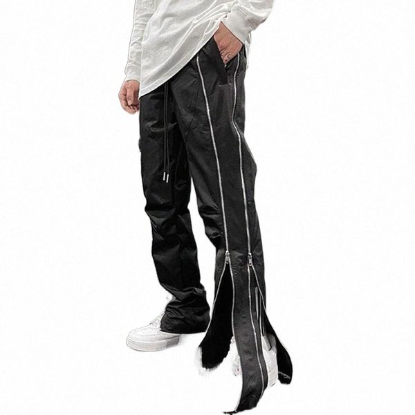 men's pants men's pants front double zipper straight drawstring casual trousers mens high street vibe style streetwear loose cargo, Black
men's pants men's pants front double zipper straight drawstring casual trousers mens high street vibe style streetwear loose cargo, Black