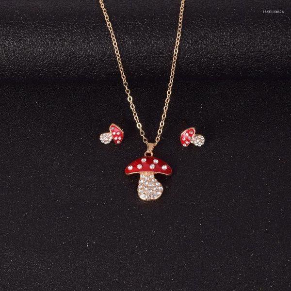choker trendy lovely rhinestone mushroom pendant necklace earrings woman jewelry set chain, Golden;silver
choker trendy lovely rhinestone mushroom pendant necklace earrings woman jewelry set chain, Golden;silver