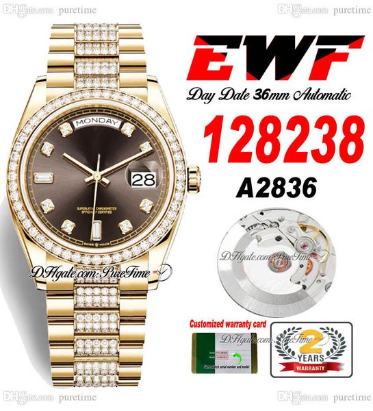 ewf day date 128238 a2836 automatic watch mens ladies 36 yg brown dial dial diamonds case and presidential bracelet same serial card super e, Slivery;brown
ewf day date 128238 a2836 automatic watch mens ladies 36 yg brown dial dial diamonds case and presidential bracelet same serial card super e, Slivery;brown
