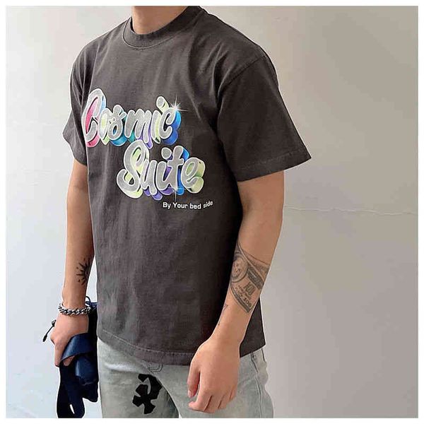 trendy gallerydept designer t shirts 2022 summer washed used rainbow lettered printed cotton men's short sleeve t-shirt, White;black
trendy gallerydept designer t shirts 2022 summer washed used rainbow lettered printed cotton men's short sleeve t-shirt, White;black