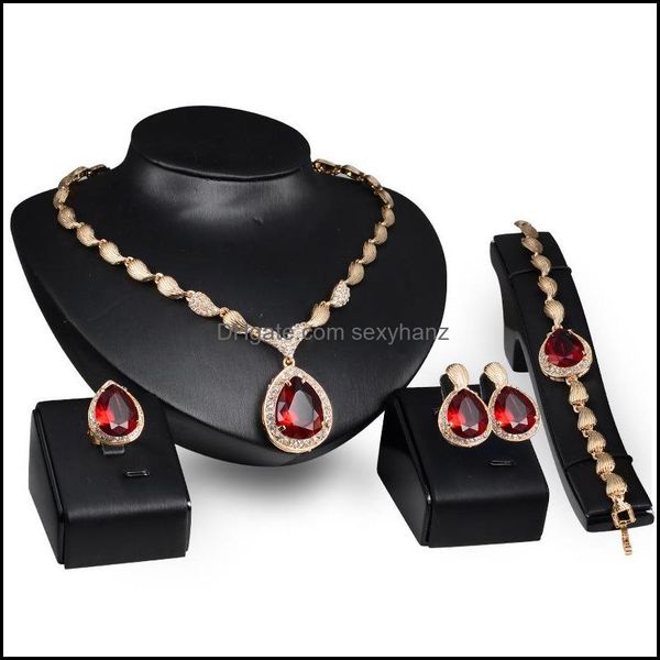 wedding jewelry sets necklaces earrings rings bracelets sets fashion royal water drop rhinestone 18k gold plated party jewel sexyhanz dhge4, Slivery;golden
wedding jewelry sets necklaces earrings rings bracelets sets fashion royal water drop rhinestone 18k gold plated party jewel sexyhanz dhge4, Slivery;golden