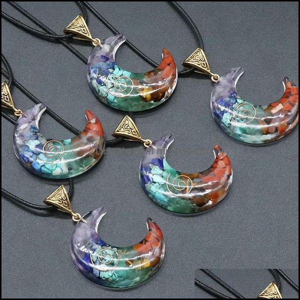 pendant necklaces crescent pendant 7 chakras orgonite stone necklace moon shape healing energy natural orgone crystal pe dhseller2010 dhyai, Silver
pendant necklaces crescent pendant 7 chakras orgonite stone necklace moon shape healing energy natural orgone crystal pe dhseller2010 dhyai, Silver