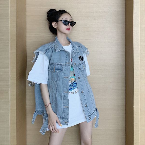 western style denim vest women's jacket spring and summer new loose wind net red tooling vest vesttrendy, Black;white
western style denim vest women's jacket spring and summer new loose wind net red tooling vest vesttrendy, Black;white