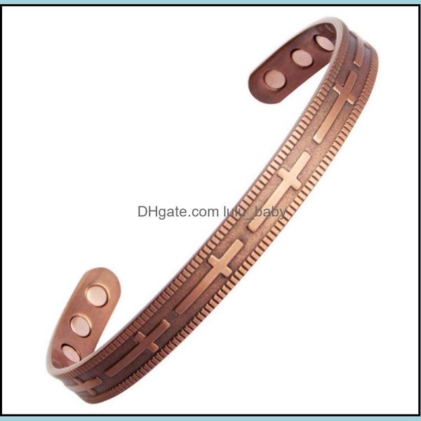 bangle fashion retro bangle magnetic opening adjustable red copper bracelet cross for men jewelry 20220302 t2 drop delivery 2 lulubaby dhv0a, Black
bangle fashion retro bangle magnetic opening adjustable red copper bracelet cross for men jewelry 20220302 t2 drop delivery 2 lulubaby dhv0a, Black