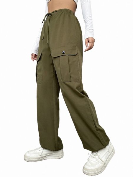 women's pants & capris flap pocket side knot front parachute pants 601w#, Black;white
women's pants & capris flap pocket side knot front parachute pants 601w#, Black;white