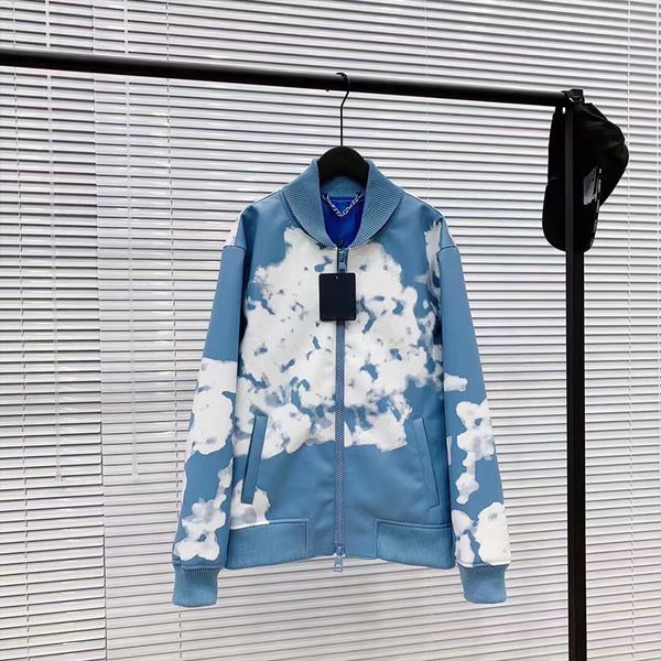 men's design jacket pilot bomber leather flight jackets virgil blue sky white cloud collection women's autumn trench coat baseball, Black
men's design jacket pilot bomber leather flight jackets virgil blue sky white cloud collection women's autumn trench coat baseball, Black