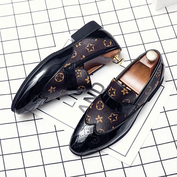 Loafers Men Shoes Personality Brock Carved PU Printing Splicing Fashion Business Casual Party Daily AD067, Clear
Loafers Men Shoes Personality Brock Carved PU Printing Splicing Fashion Business Casual Party Daily AD067, Clear