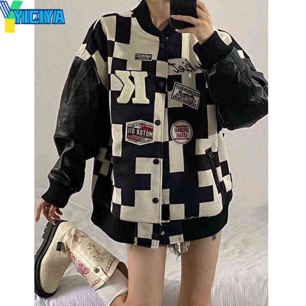 women's jackets 2021 summer womens coats jackets varsity high street hip hop baseball harajuku street casual coat loose stitching jacke, Black;brown
women's jackets 2021 summer womens coats jackets varsity high street hip hop baseball harajuku street casual coat loose stitching jacke, Black;brown