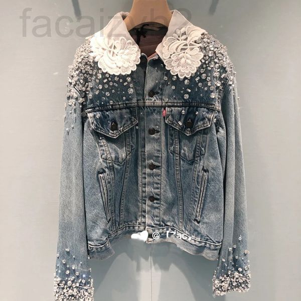 women's jackets designer 2022 australian fashion star same small water-soluble flower collar heavy industry diamond miu denim coat ubwb, Black;brown
women's jackets designer 2022 australian fashion star same small water-soluble flower collar heavy industry diamond miu denim coat ubwb, Black;brown