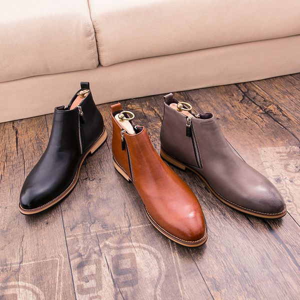 chelsea boots men shoes solid color pu personality side slant zipper wooden heel fashion casual street party british style ad058, Black
chelsea boots men shoes solid color pu personality side slant zipper wooden heel fashion casual street party british style ad058, Black