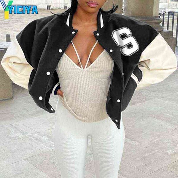 women's jackets autumn baseball jacket leather jacketspatchwork long sleeve button varsity jackets bomber jacket women y2k letter hip h, Black;brown
women's jackets autumn baseball jacket leather jacketspatchwork long sleeve button varsity jackets bomber jacket women y2k letter hip h, Black;brown