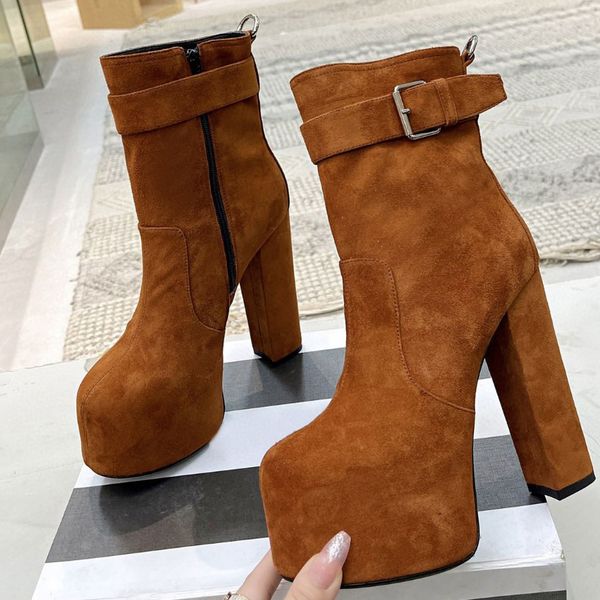 winter woman thick bottom high heel boots femal platform ankle buckle fashion boot ladies t-show lace up side zipper strap shoes size 35-42, Black
winter woman thick bottom high heel boots femal platform ankle buckle fashion boot ladies t-show lace up side zipper strap shoes size 35-42, Black