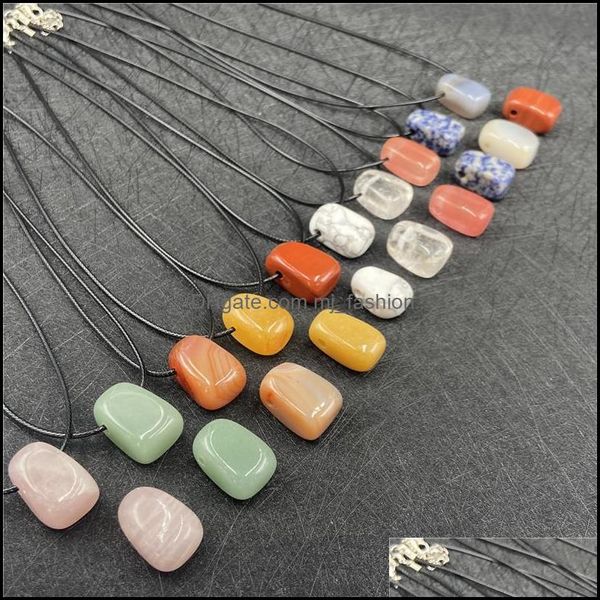 pendant necklaces irregar stone beads pendant black rope chain healing crystal pendants necklace for women gift jewelry dhseller2010 dhsdv, Silver
pendant necklaces irregar stone beads pendant black rope chain healing crystal pendants necklace for women gift jewelry dhseller2010 dhsdv, Silver