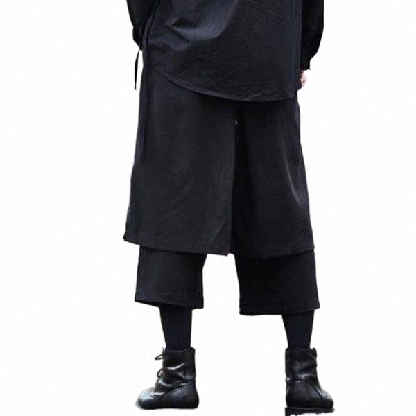men's pants men's pants 2pcs men fake splice loose casual wide leg pant male japan kimono streetwear hip hop skirt trousers harem, Black
men's pants men's pants 2pcs men fake splice loose casual wide leg pant male japan kimono streetwear hip hop skirt trousers harem, Black