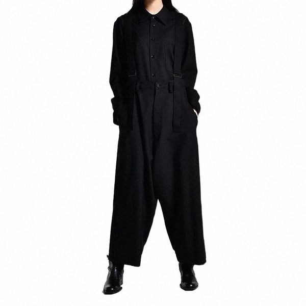 men's pants men's pants design of original wide-leg culottes and suspenders ultra-loose japanese style slacks for men big yards tr, Black
men's pants men's pants design of original wide-leg culottes and suspenders ultra-loose japanese style slacks for men big yards tr, Black