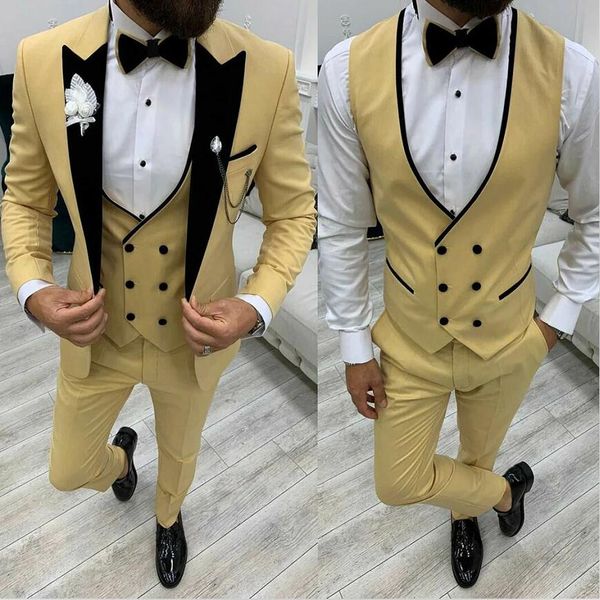 classic yellow groom men wedding tuxedos 3 pieces outfits costume homme mariage party prom blazer wear, Black;gray
classic yellow groom men wedding tuxedos 3 pieces outfits costume homme mariage party prom blazer wear, Black;gray