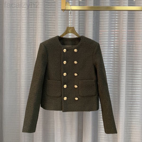 women's jackets designer house 22 early spring new pickled green tweed double breasted wool small fragrance coat female qymd, Black;brown
women's jackets designer house 22 early spring new pickled green tweed double breasted wool small fragrance coat female qymd, Black;brown