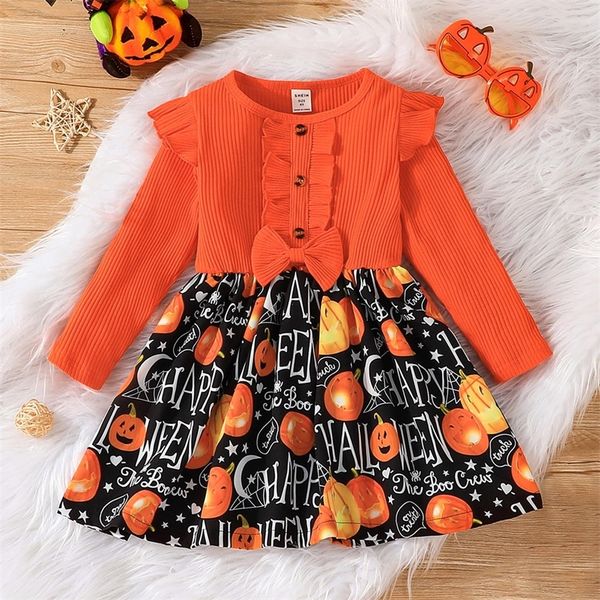 special occasions kids girls halloween outfit sets ribbed long sleeve pumpkin print dress headband princess children clothing 47 years 22083, Blue
special occasions kids girls halloween outfit sets ribbed long sleeve pumpkin print dress headband princess children clothing 47 years 22083, Blue