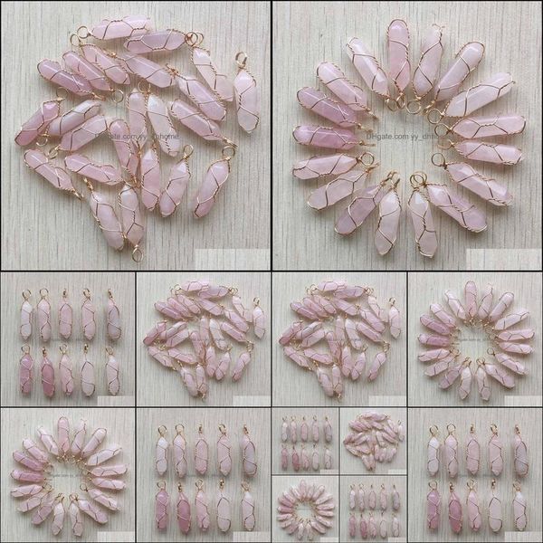 charms gold wire wrapped rose quartz hexagon pendum chakra charms pendant healing pink crystal stone hangings fashion jewelry making dh5ng, Bronze;silver
charms gold wire wrapped rose quartz hexagon pendum chakra charms pendant healing pink crystal stone hangings fashion jewelry making dh5ng, Bronze;silver