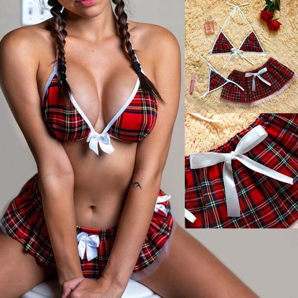skirt 3pc women lingerie cosplay student uniform mini and g-thong set mesh triangle bustier soft nightwear erotic underwear 220830, Red;black
skirt 3pc women lingerie cosplay student uniform mini and g-thong set mesh triangle bustier soft nightwear erotic underwear 220830, Red;black