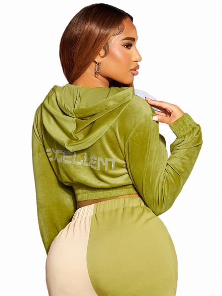 women's hoodies & sweatshirts sxy letter rhinestone drawstring velvet hoodie e7jg#, Black
women's hoodies & sweatshirts sxy letter rhinestone drawstring velvet hoodie e7jg#, Black