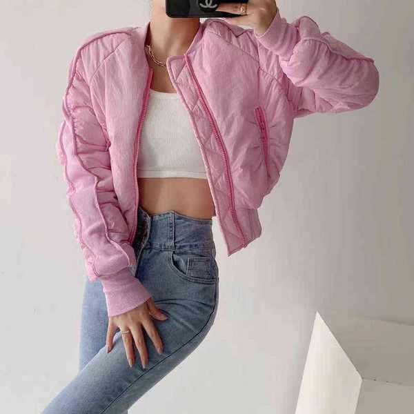 women's jackets soild winter woman jacket 2021 all-match pink sweet age-reducing fashion bomber jacket women loose casual cotton female, Black;brown
women's jackets soild winter woman jacket 2021 all-match pink sweet age-reducing fashion bomber jacket women loose casual cotton female, Black;brown