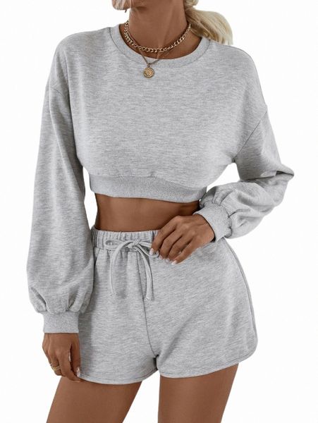 two piece dress drop shoulder crop pullover & track shorts set o7l9#, White
two piece dress drop shoulder crop pullover & track shorts set o7l9#, White