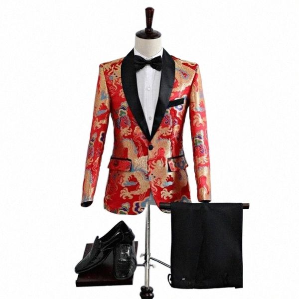 men's suits & blazers men's suits & blazers colorful dragon blazer men suit set with pants mens wedding costume singer chinese sty, White;black
men's suits & blazers men's suits & blazers colorful dragon blazer men suit set with pants mens wedding costume singer chinese sty, White;black