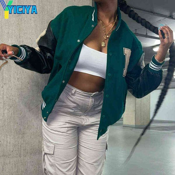 women's jackets women leather jackets bone letter oversized coats varsity jackets baseball bomber jacket women hip hop college breasted, Black;brown
women's jackets women leather jackets bone letter oversized coats varsity jackets baseball bomber jacket women hip hop college breasted, Black;brown