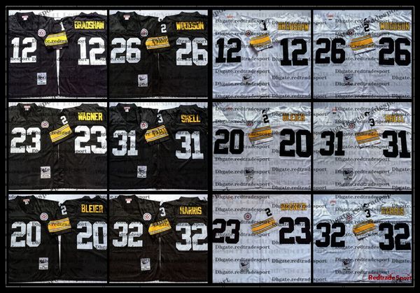 vintage 12 terry bradshaw 20 rocky bleier football jerseys 23 mike wagner rod woodson donnie shell franco harris jersey embroidery black, Black;red
vintage 12 terry bradshaw 20 rocky bleier football jerseys 23 mike wagner rod woodson donnie shell franco harris jersey embroidery black, Black;red