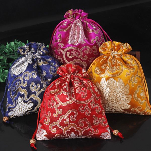 10pcs large flower chinese silk brocade jewelry pouches gift bags drawstring sachet spices packaging bag bead necklace sweater chain storage, Pink;blue
10pcs large flower chinese silk brocade jewelry pouches gift bags drawstring sachet spices packaging bag bead necklace sweater chain storage, Pink;blue