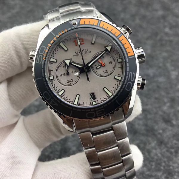 men quartz chronograph watch ceramic canvas rubber black grey 0, Slivery;brown
men quartz chronograph watch ceramic canvas rubber black grey 0, Slivery;brown